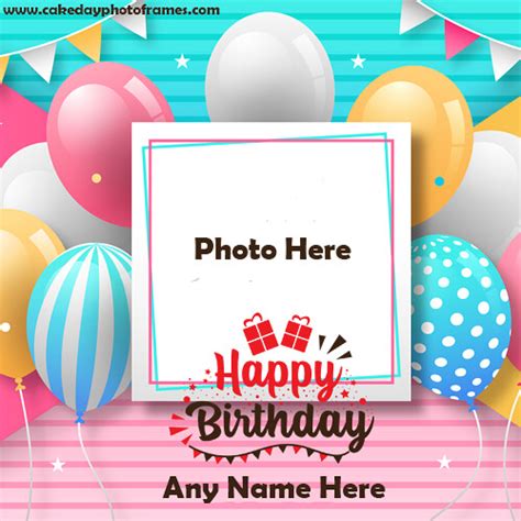 Happy Birthday Wish With Name And Photo Editor Online Flickr