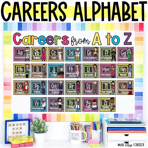 Careers Alphabet Line And Bulletin Board Music City Counselor