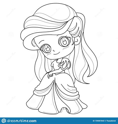 It's her third coloring book, brand new in print.this. Cute Fairy-tale Princess On A White Background For ...