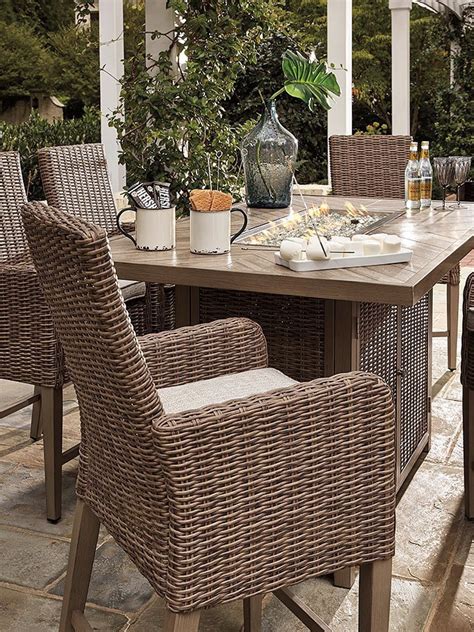 Yardbird's fire pit tables are rust free aluminum, adjustable 55,000 btu (high heat), heavy duty commercial grade aluminum, waterproof, matching all fire pit tables include a free conversion component for compatibility with natural gas line. Beachcroft Outdoor Fire Pit Bar Table Set by Signature ...