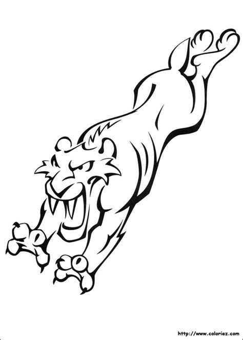 13 dessins de coloriage Tigre A Dent De Sabre à imprimer