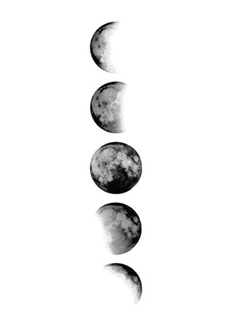 Moon Phases Wall Art Moon Print Moon Poster Moon Design Etsy Moon