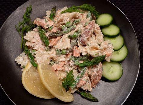 Great for a quick dinner and even cold on salad the this recipe is a great way to used canned or leftover salmon, and is easily adapted to include. Cracked Pepper: Cold Pasta Salad with Smoked Salmon, Peas and Asparagus