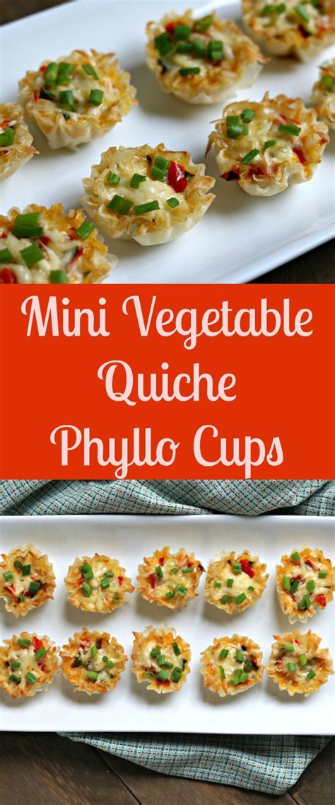 Mini Quiche Phyllo Cups Mini Quiche Recipes Vegetable Quiche Phyllo