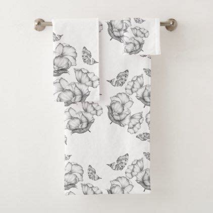 Plus, create a wish list with a wedding or gift registry. Farmhouse Modern Floral & Butterfly Bath Towel Set (With ...