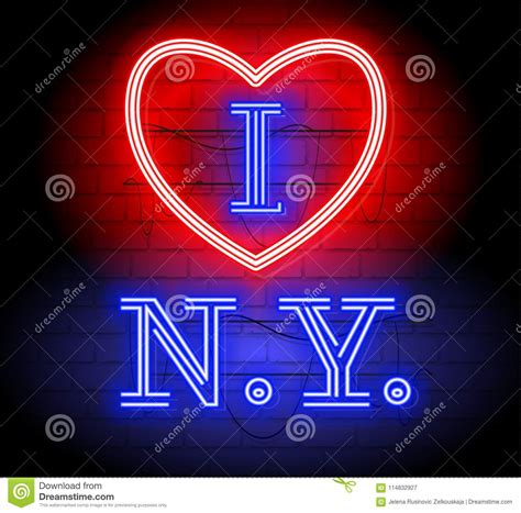 Download I Love NY Letter For Design And Decoration.Neon Style Sign ...