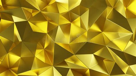 Abstract Luxury Gold Color Low Poly Triangle Background Texture 3d