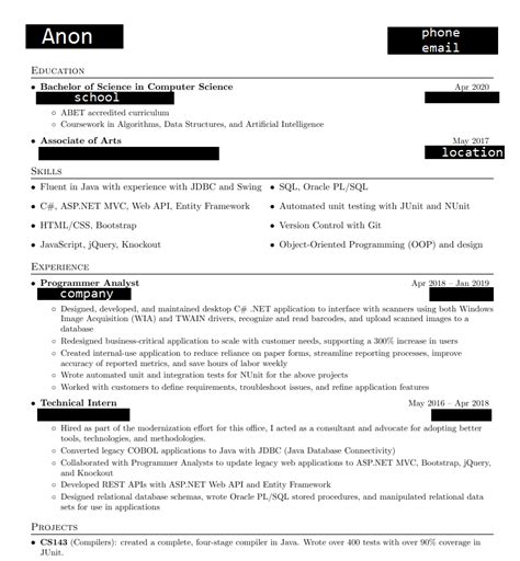 Job applications, cvs and cover l. Very useful resume template for Information Technology ...