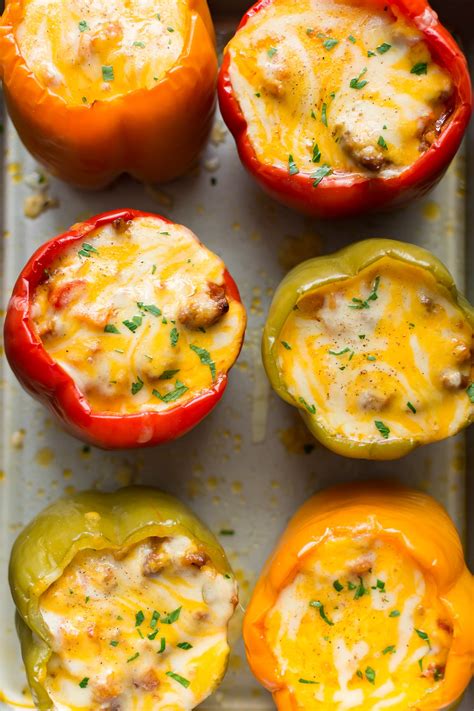 sausage stuffed peppers salt and lavender