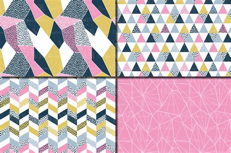 Seamless Modern Geometric Digital Paper Geometric