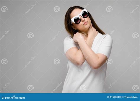 Attractive Overweight Woman In Sunglasses Stock Image Image Of Model Elegant 115730433