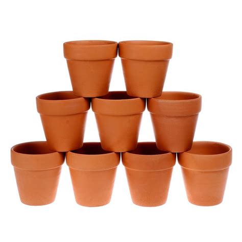 Winlyn 9 Pcs Small Terracotta Pot Clay Pots 3 Clay Ceramic Pottery