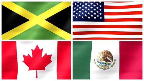 Click on each country to view current estimates (live population clock), historical data, list of countries, and projected figures. FLAGS OF NORTH AMERICA - National Flags of North American ...