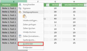 Excel Spalten Oder Zeilen Ausblenden Inhalte Verbergen Tippscout De