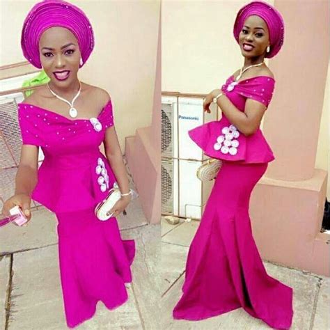 Amazing Pink Aso Ebi Skirt And Blouse Styles For Ladies African