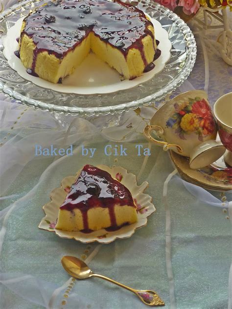 Hope with these simple steps above you can easily follow and master japanese cheese cake to bring a healthy kind of dessert for all of your lovers. BAKED BY CIK TA: BLUEBERRY JAPANESE COTTON CHEESE CAKE