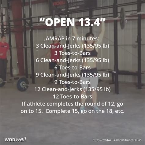 Open 134 Workout 2013 Crossfit Games Open Wod Wodwell Crossfit