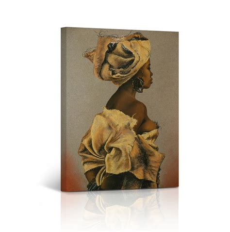 African Wall Art Woman Canvas Print Painting Home Decor Etsy