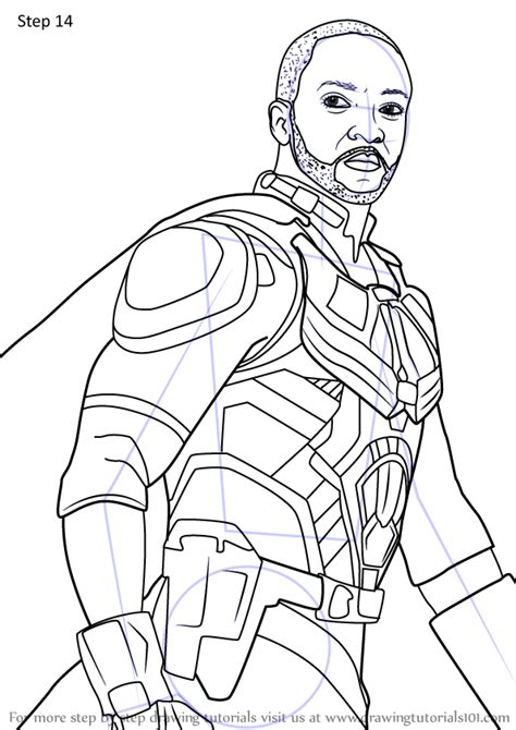 Learn How to Draw Falcon from Avengers Endgame (Avengers: Endgame) Step