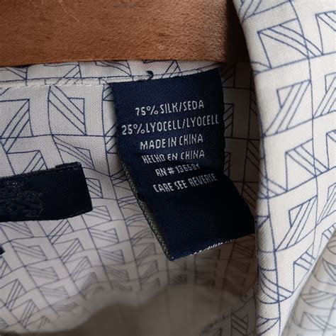 Nat Nast Xl Xxl Geometric Pattern Silk Blend Short Sleeve Button Shirt