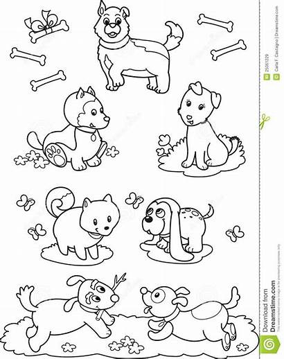 Coloring Dogs Pages Cartoon Royalty Different Children