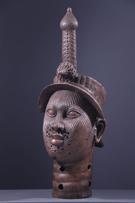 Grande Tête Oni Ife 8150 Bronze Ife Ife Art Africain Nigéria