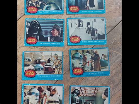 Star Wars 1977 Blue Series 1 Topps Bubble Gum Trading Cards X52