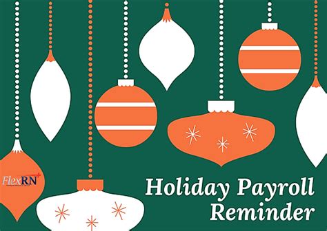 Important Holiday Payroll Reminder