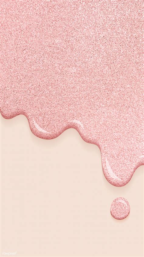 Download Premium Vector Of Dripping Creamy Glitter Pink Mobile Phone