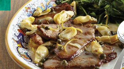 Veal Piccata With Artichokes And Spinach Recipe Veal Piccata Recipes