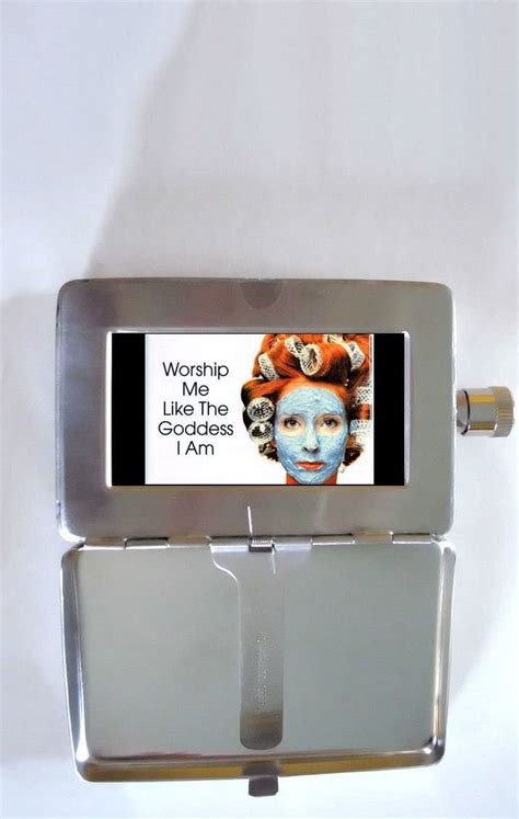 Amazon Com Worship Me Goddess Redhead Two Ounce Drink Flask Also