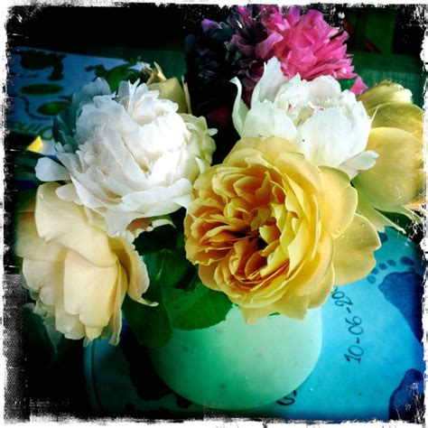 Peonies And Roses From My Garden Peony Rose Flowers Rose