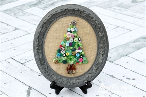 Vintage Buttons Christmas Tree Decor Diy