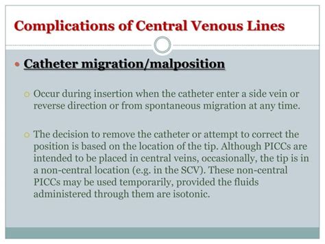 Precautions For Central Venous Catheters In Neonates