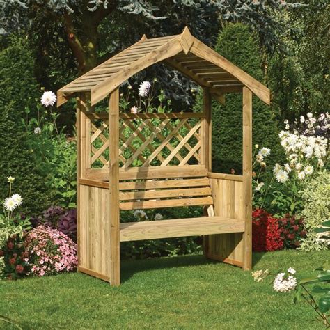 Große auswahl rosenbögen mit bank auf rechnung kaufen. Garten Living Rosenbogen mit Bank Penncross aus Holz ...