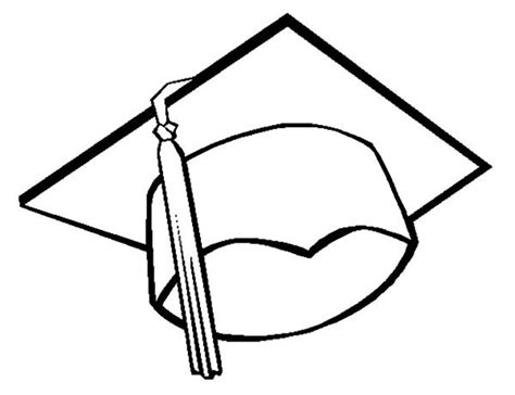 Graduation Cap Coloring Page Graduation Cap Drawing Cap Drawing