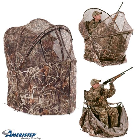 Ameristep Rapid Shooter Max 4 Hunting Chair Ground Blind New 3334b
