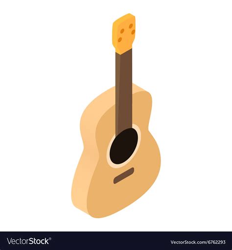 Download Acoustic guitar isometric 3d icon Royalty Free Vector Image