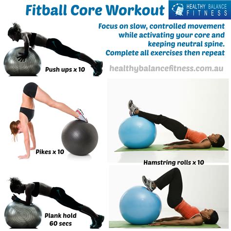 Core Workout Increase Stability And Strength With This Fitball Core