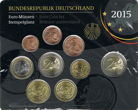 Germany Euro Coinset 2015 J Hamburg Mint Euro Coinstv The Online