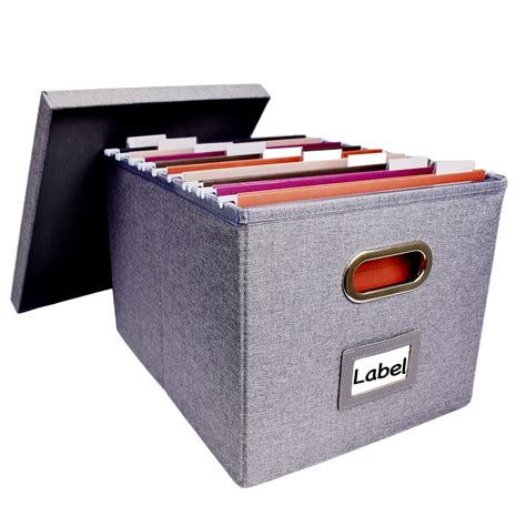 Buy File Storage Organizer Collapsible Office File Boxes With Lid