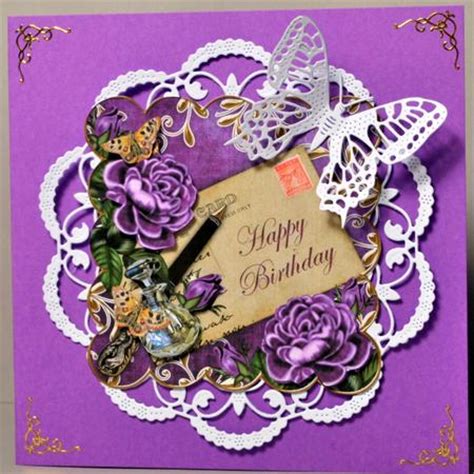 Purple birthday decorations beautiful birthday cakes happy birthday cake topper birthday creative and designer purple birthday cakes with name edit. Purple Roses Happy Birthday 8in Decoupage Topper - CUP299303_10 | Craftsuprint