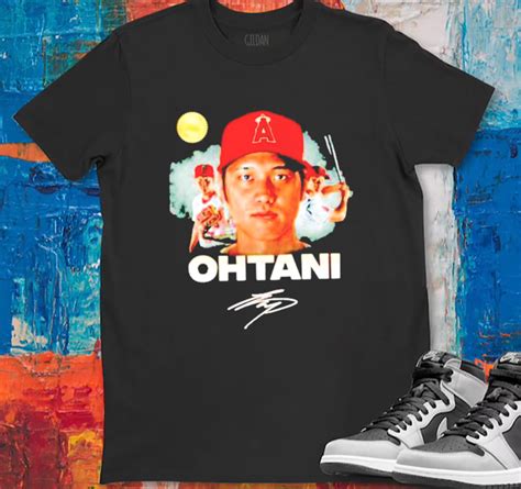Shohei Ohtani Number 17 Los Angeles Angels 2022 Signature T Shirt