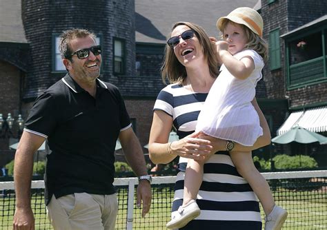 Justine Henin With Her Husband Benoit And Their Daughter Lalie