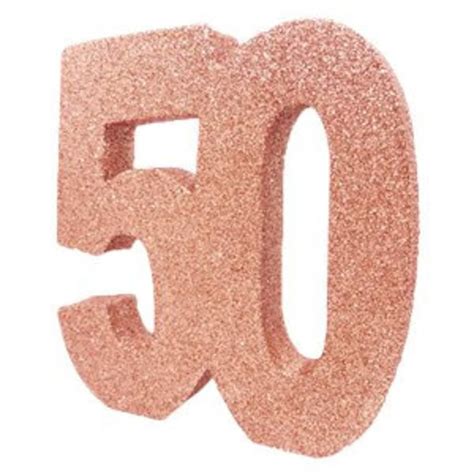 Rose Gold Glitter 50th Birthday Party Table Decoration Rose Etsy