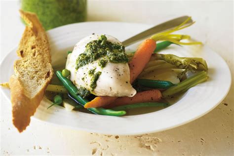 Using fresh ingredients makes all of the difference. Poached chicken with pesto - Recipes - delicious.com.au