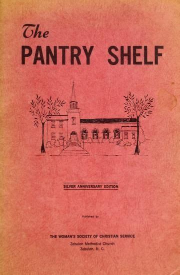 An Old Book With The Title The Pantry Shelf Written In Black On Pink Paper