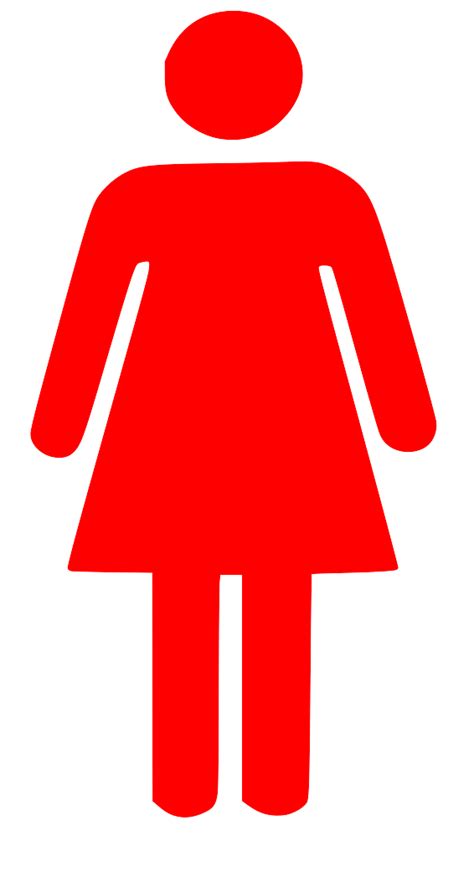 Female Restroom Sign Red Clip Art At Vector Clip Art
