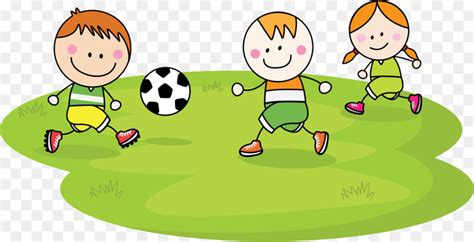 Child Football Cartoon Children Play Png Download 1000