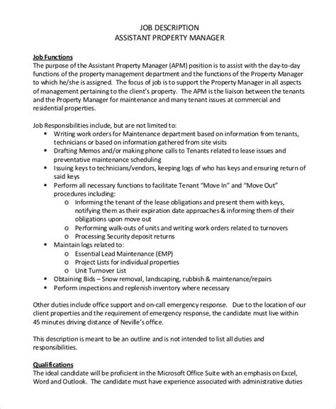 Property manager (temp) resume objective : FREE 9+ Sample Property Manager Job Description Templates ...
